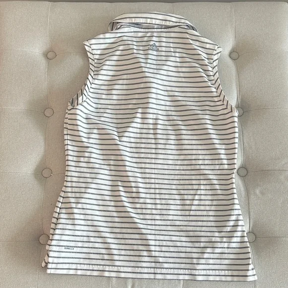 Adidas Sleeveless Striped Polo Golf Tank - Picture 6 of 10